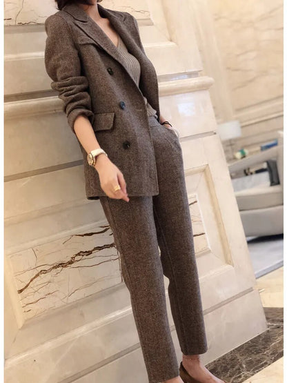 Two-Piece Wool Broadcloth Suit
