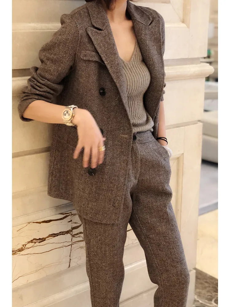 Two-Piece Wool Broadcloth Suit